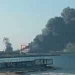 Ракетный удар по порту Бердянска. Уничтожены российские корабли, БК, 3000т топлива, личный состав (ВИДЕО)